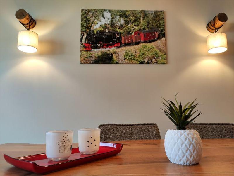 Ferienhaus Blaue Blume: Eco-Friendly Retreat with EV Charging & Sauna Guntersberge Exterior photo